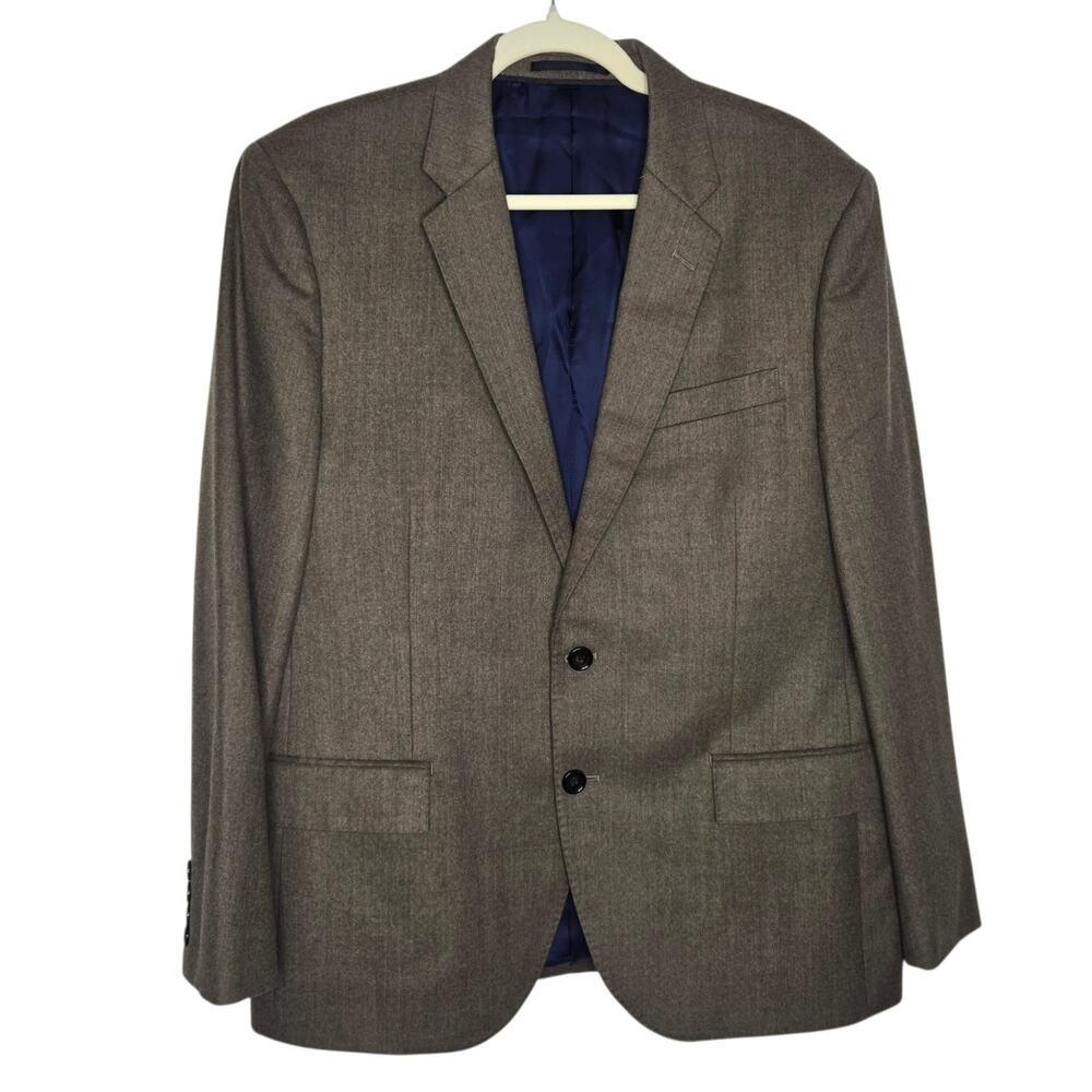 J Crew Men Wool Flannel Ludlow Blazer 42S Italy Slim Fit Modern Tailored Brown